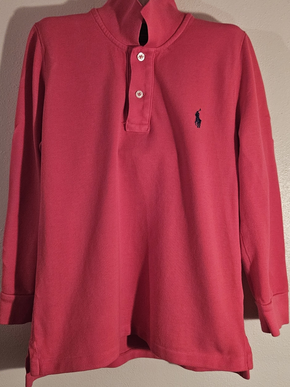 Ralph Lauren Kids Long-Sleeve Polo Shirt in Pink